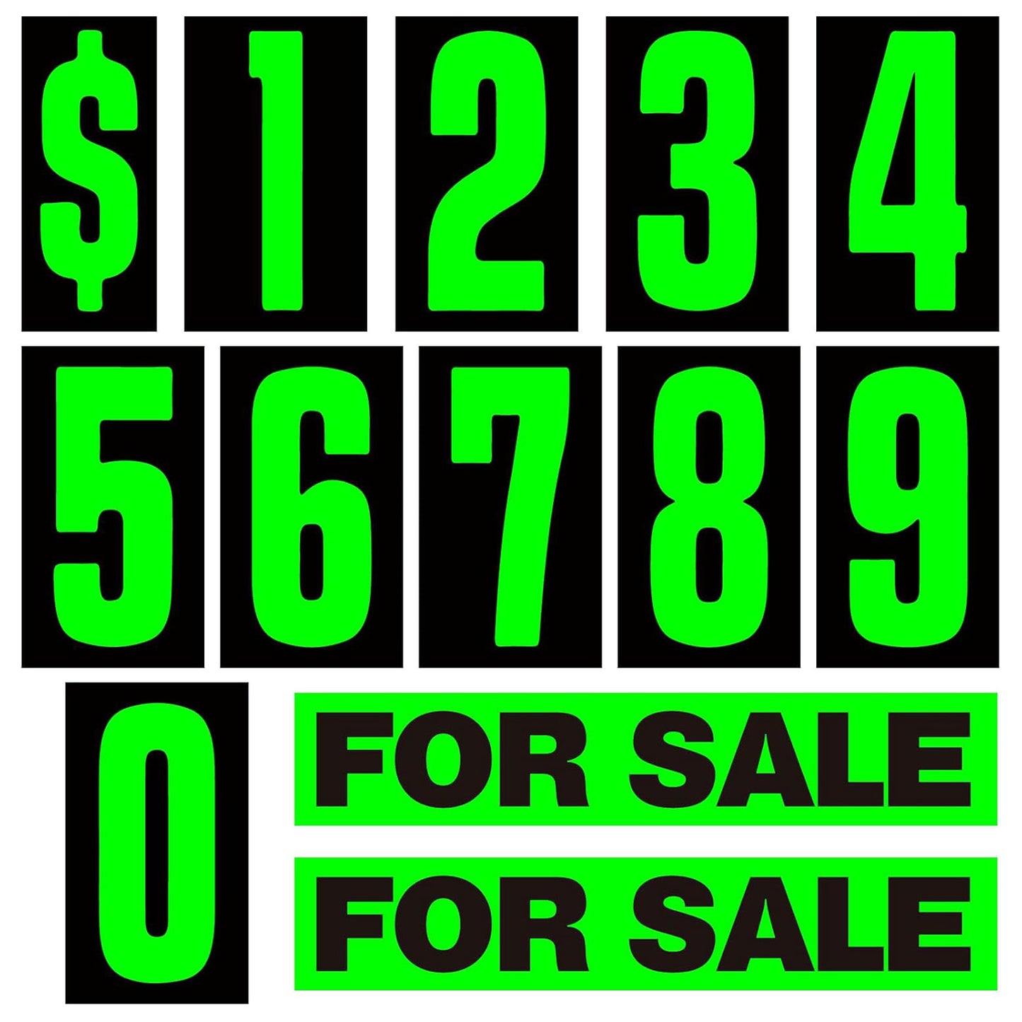 Car Sales Number Decals Front Windshield Pricing Stickers