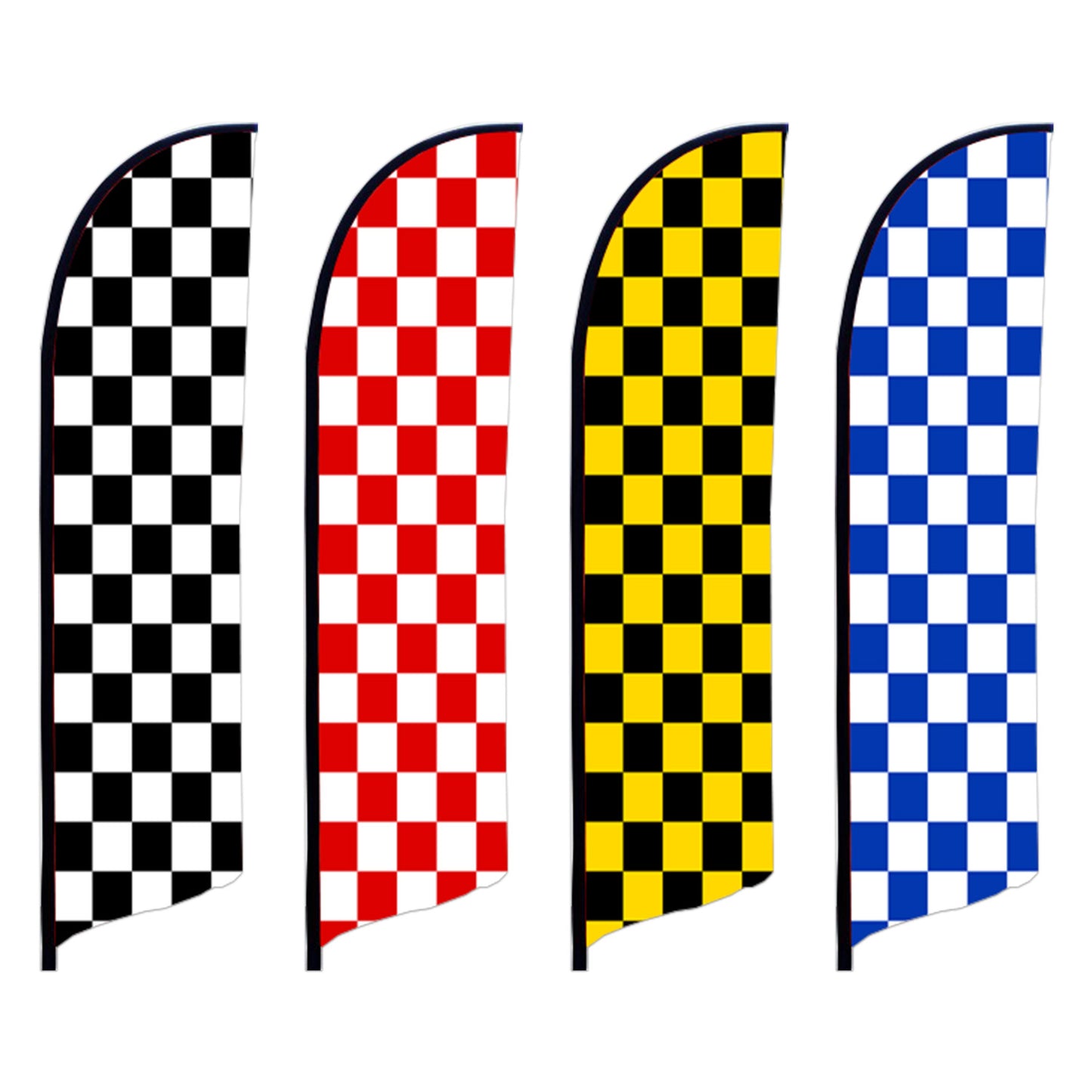 Checkered Swooper Feather Flag