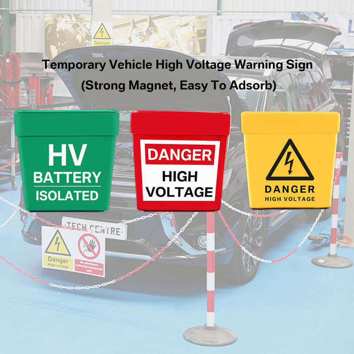 Vehicle High Voltage Warning Sign
