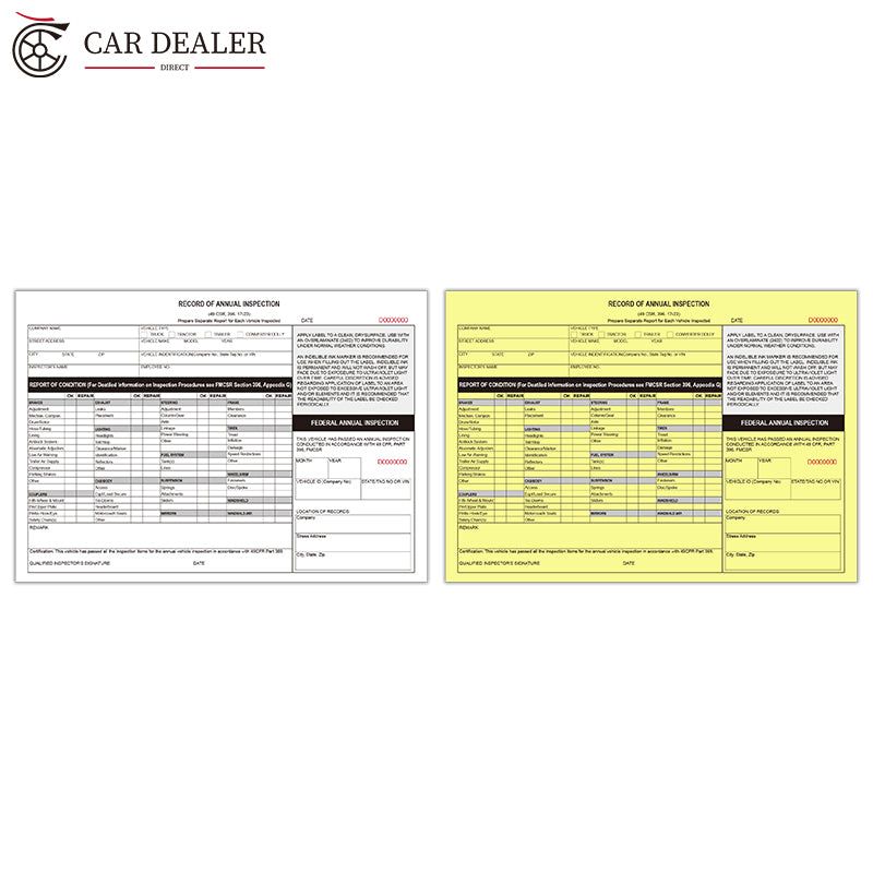 Wholesale Record Of Annual Inspection