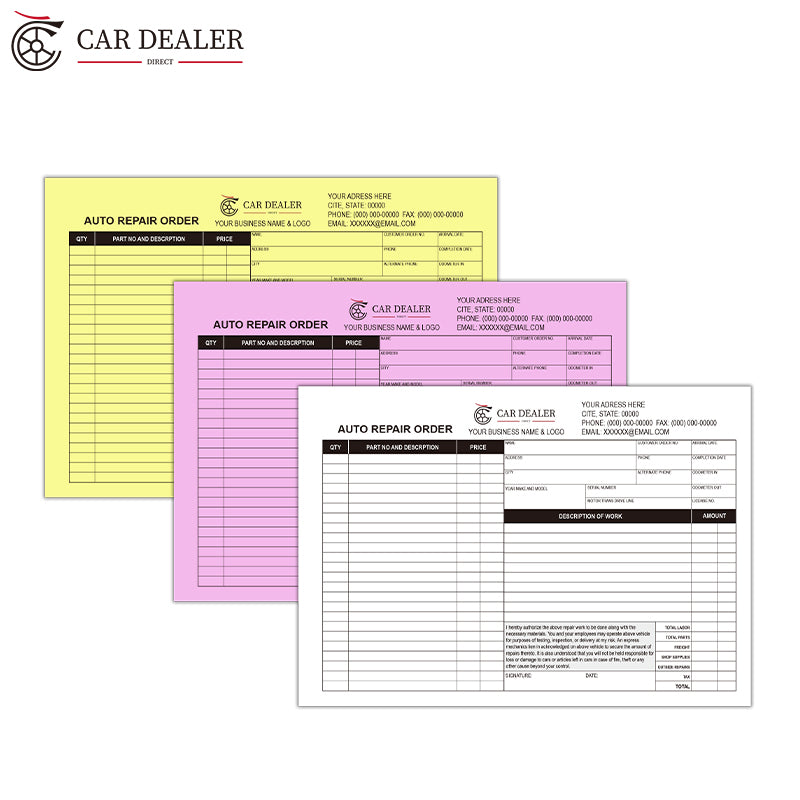 Auto Shop Work Order