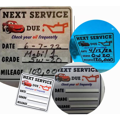 Vehicle Oil Change Stickers Car Repair Reminder Sticker