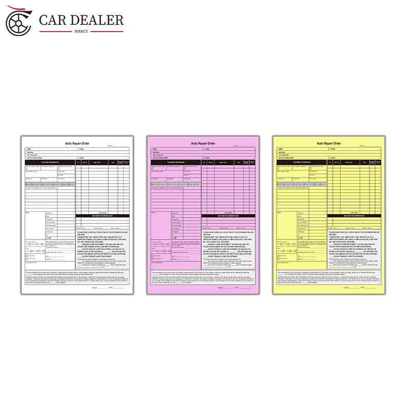 Car Repair Order Forms