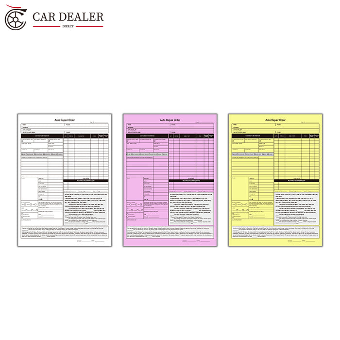 Car Repair Order Forms