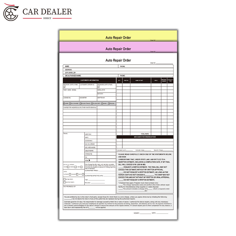 Car Repair Order