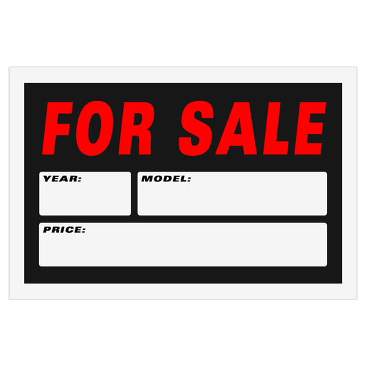 Car Dealer Sticker Price Auto For Sale Sign