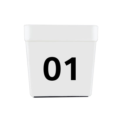 Car Top Number Hat White 01