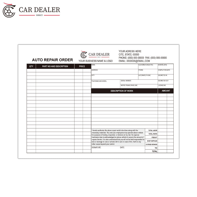 Vehicle Repair Order